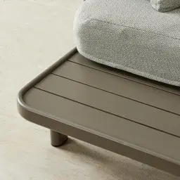 Luciana Matte Taupe 4-Seater Outdoor Sofa