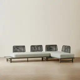 Luciana Matte Taupe 4-Seater Outdoor Sofa