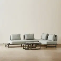 Luciana Matte Taupe 4-Seater Outdoor Sofa