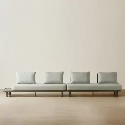 Luciana Matte Taupe 4-Seater Outdoor Sofa