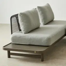 Luciana Matte Taupe 4-Seater Outdoor Sofa