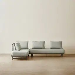 Luciana Matte Taupe 4-Seater Outdoor Sofa