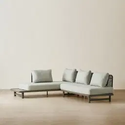 Luciana Matte Taupe 4-Seater Outdoor Sofa