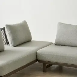 Luciana Matte Taupe 4-Seater Outdoor Sofa