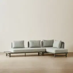 Luciana Matte Taupe 4-Seater Outdoor Sofa