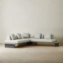 Carlotta Matte Anthracite 5-Seater Outdoor Sofa With Coffee Table