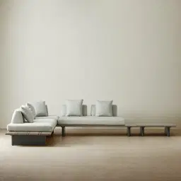 Carlotta Matte Anthracite 5-Seater Outdoor Sofa With Coffee Table