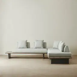 Carlotta Matte Anthracite 5-Seater Outdoor Sofa With Coffee Table