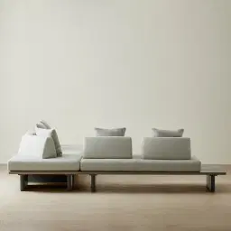 Carlotta Matte Anthracite 5-Seater Outdoor Sofa With Coffee Table