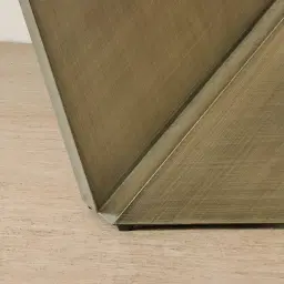 Vania Brushed Bronze Console Table with Statuario White Sintered Stone Top
