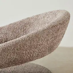 Moulin Warm Taupe Woven Fabric Dining Chair - Champagne Gold Legs