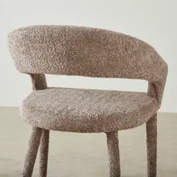 Moulin Warm Taupe Woven Fabric Dining Chair - Champagne Gold Legs