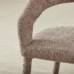 Moulin Warm Taupe Woven Fabric Dining Chair - Champagne Gold Legs