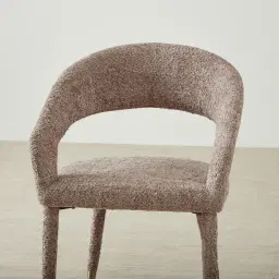 Moulin Warm Taupe Woven Fabric Dining Chair - Champagne Gold Legs