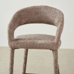 Moulin Warm Taupe Woven Fabric 66cm Counter Stool - Champagne Gold Legs