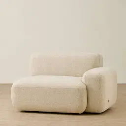 Capri Pearl Beige Modular 1 Seater Right Arm