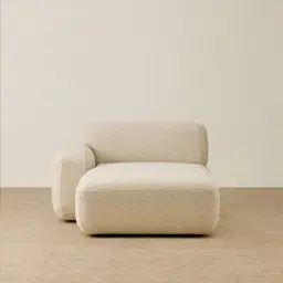 Capri Pearl Beige Modular Left Chaise