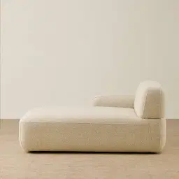 Capri Pearl Beige Modular Left Chaise