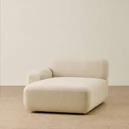 Capri Pearl Beige Modular Left Chaise