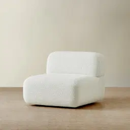 Capri Stone White Modular 1 Seater Armless
