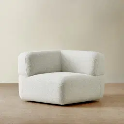 Capri Stone White Modular Corner Seat