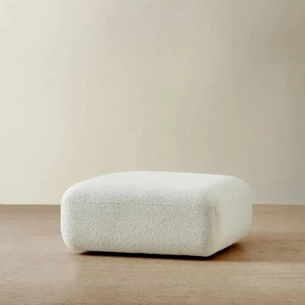 Capri Stone White Modular Ottoman