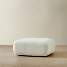 Capri Stone White Modular Ottoman