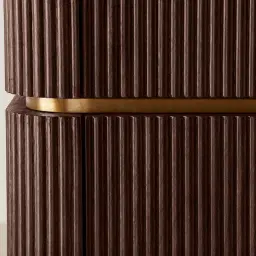 San Pierre II Ebony Brown Ash Veneer High Cabinet