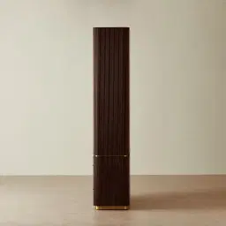 San Pierre II Ebony Brown Ash Veneer High Cabinet