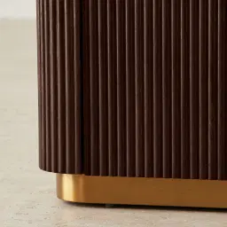 San Pierre II Ebony Brown Ash Veneer High Cabinet