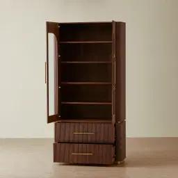 San Pierre II Walnut Veneer High Cabinet