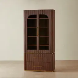 San Pierre II Walnut Veneer High Cabinet