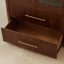 San Pierre II Walnut Veneer High Cabinet