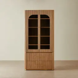 San Pierre II Light Brown Ash Veneer High Cabinet