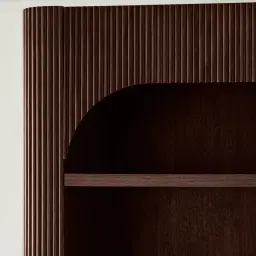 San Pierre II Ebony Brown Ash Veneer Bookshelf