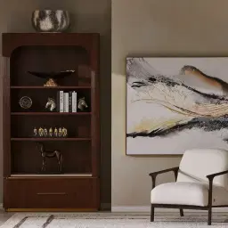 San Pierre II Ebony Brown Ash Veneer Bookshelf