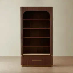 San Pierre II Walnut Veneer Bookshelf