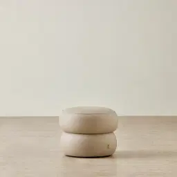 Polly Kids Sand Beige Vegan Leather Play Stool