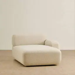 Capri Pearl Beige Modular Right Chaise