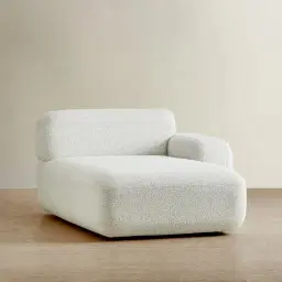 Capri Stone White Modular Right Chaise