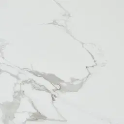 Archie Black Round Dining Table with Statuario White Sintered Stone Top - 120cm