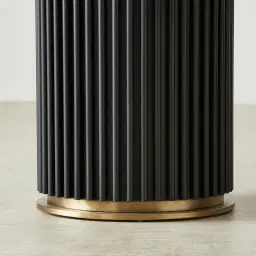 Archie Black Curved Rectangular Dining Table with Statuario White SIntered Stone Top - 160x90cm