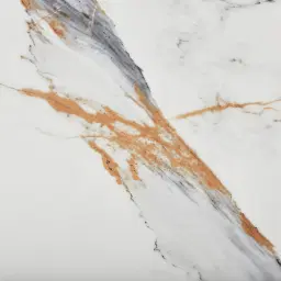 Sir Lionell II Gliding White Sintered Stone Rectangular Dining Table - Walnut Brown Wooden Legs 200x120cm