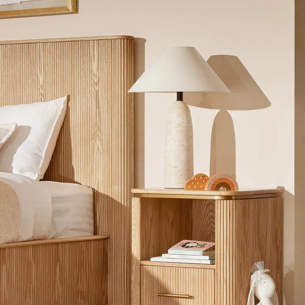 San Pierre Light Brown Ash Kids Bedside Table