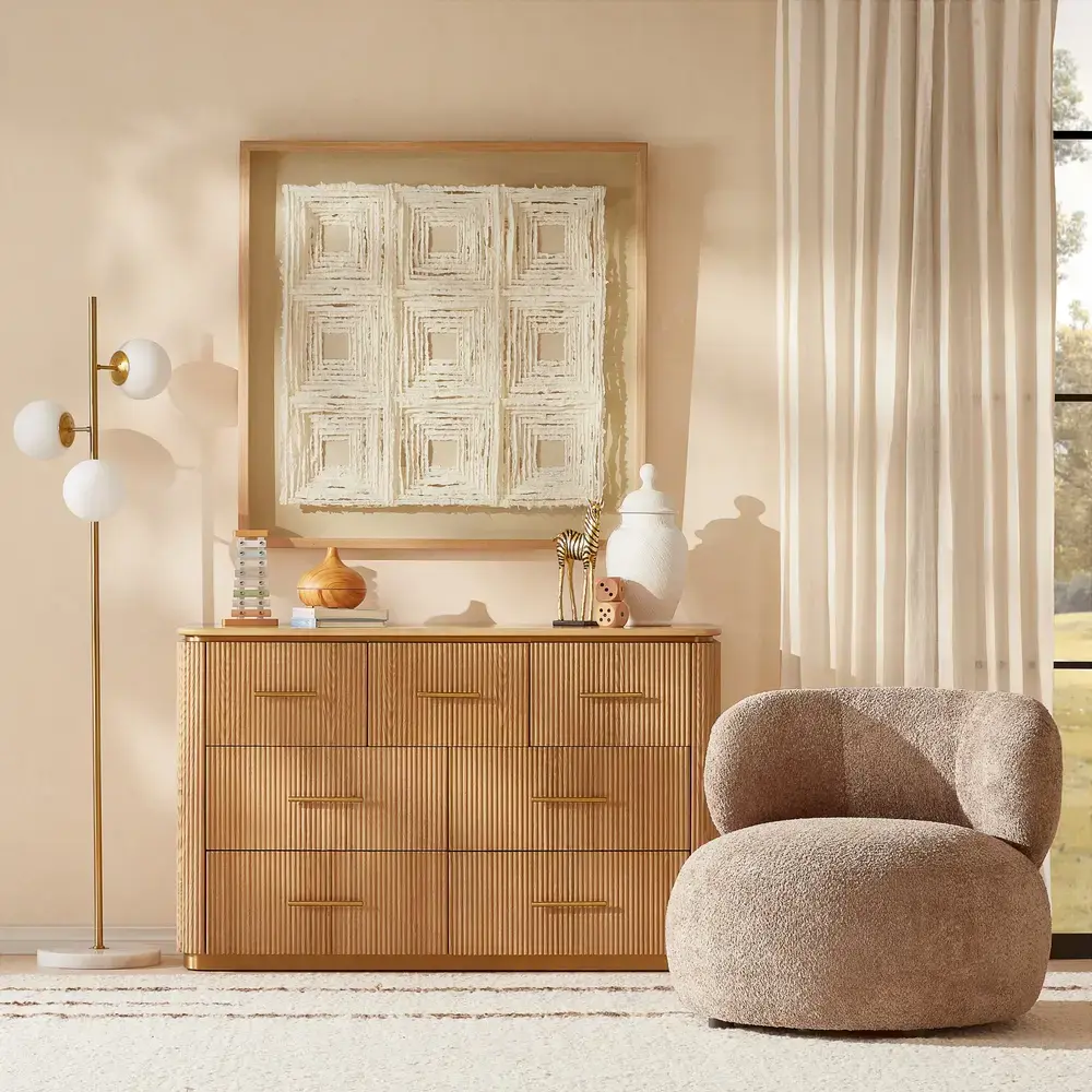 San Pierre Light Brown Ash Kids Bedroom Dresser
