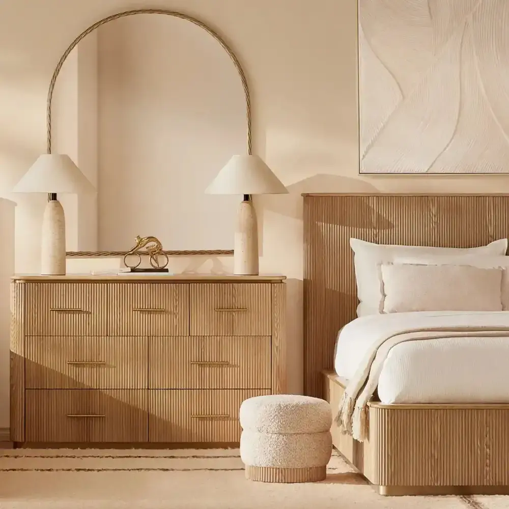San Pierre Light Brown Ash Double Bed 139x189cm