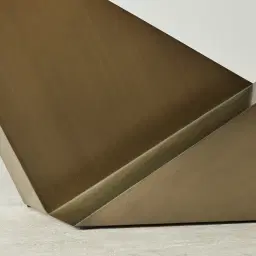 Vania Brushed Bronze Dining Table with Statuario White Sintered Stone Top - 268x118cm