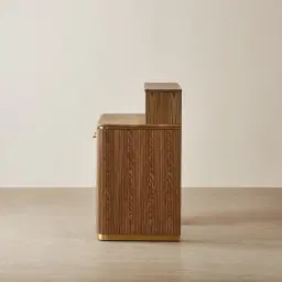 San Pierre Kids Toffee Brown Ash Veneer Study Desk