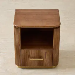 San Pierre Kids Toffee Brown Ash Veneer Bedside Table