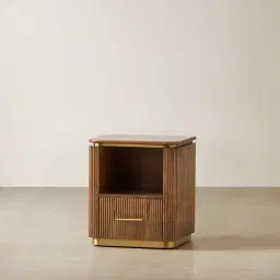 San Pierre Kids Toffee Brown Ash Veneer Bedside Table